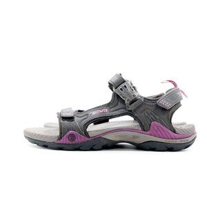 Teva Toachi 2 Gray Synthetic Flat Adjustable Sport Sandals - Women's 8